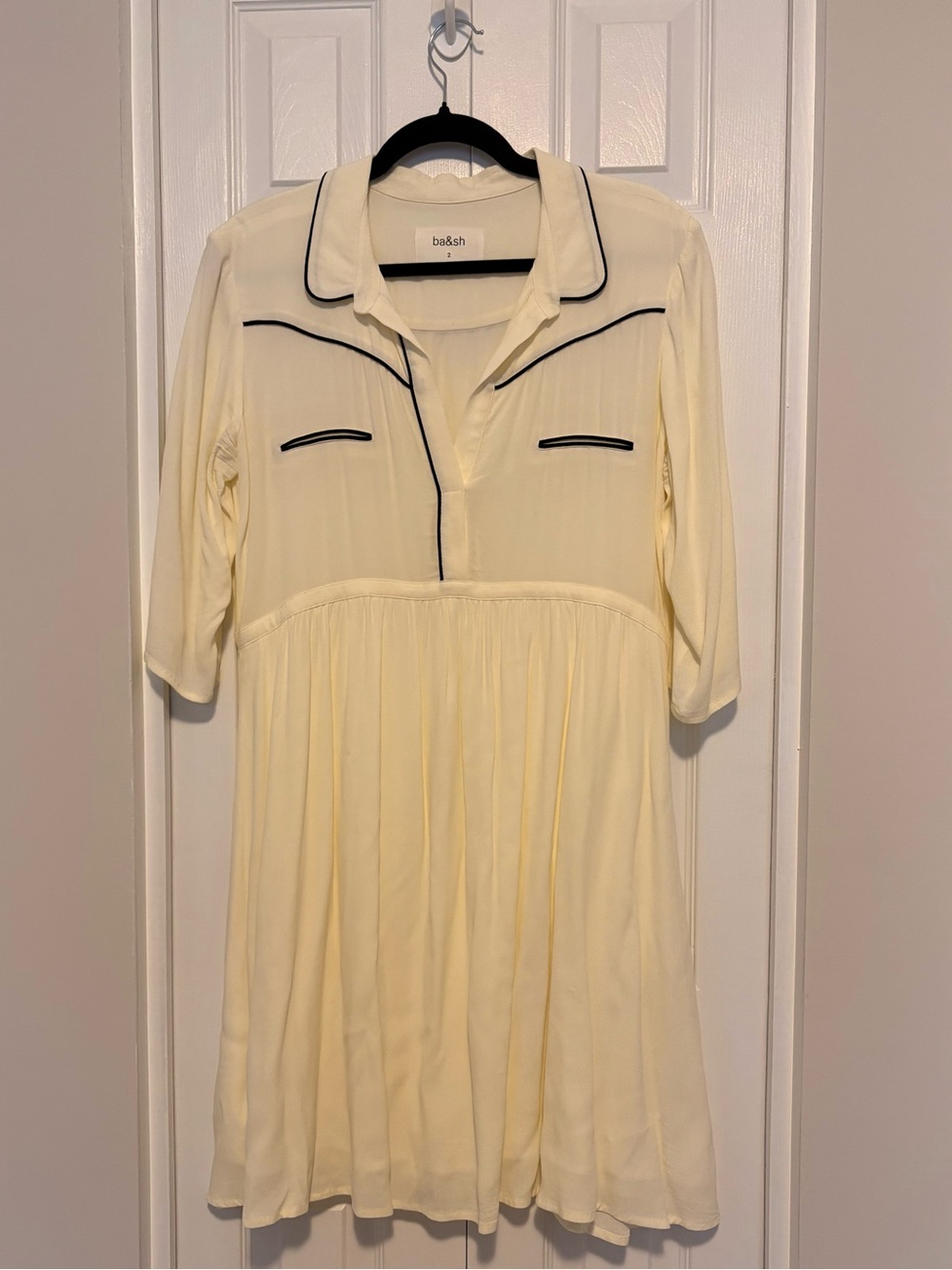Ba&Sh Dress - pale yellow/cream